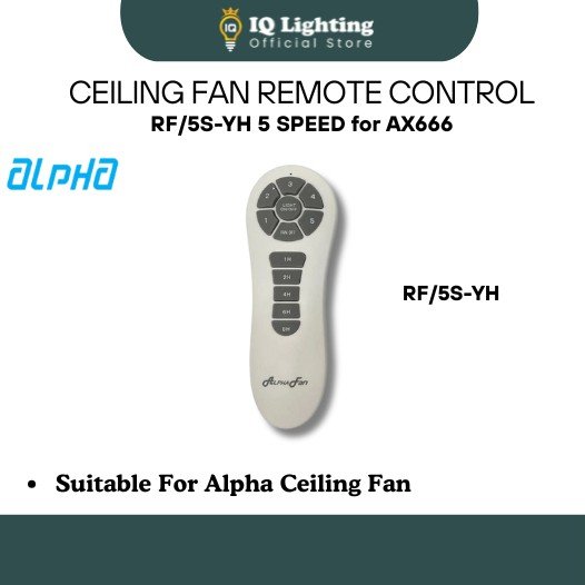 Alpha Ceiling Fan Original Remote Control / Alpha Alkova Remote Control ...