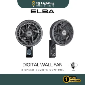 Elba Digital Wall Fan EWMF-S1003RC(BK) 10Inch
