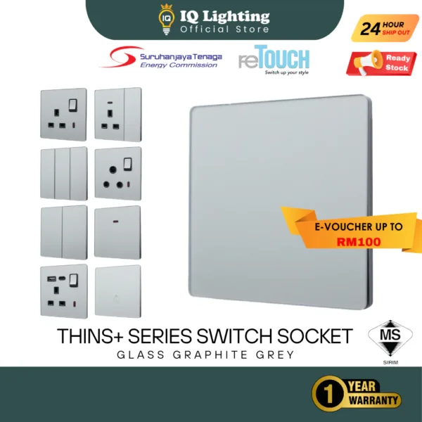 [GLASS GRAPHITE GREY] reTouch Thins+ Soft Touch UV Skin Technology 1/2 ...