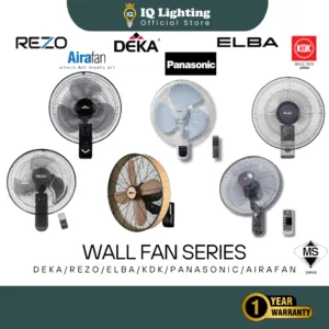 🔥SIRIM🔥 KDK KU408 | PANASONIC F-MU408 | REZO U10 | ELBA EWMF-N1675 (BK)16Inch 18Inch Kipas Dinding / Wall Fan / 墙壁风扇