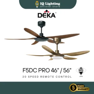 🔥FREE Shipping🔥DEKA F5DC PRO 56" Baby Fan 46" 5 Blade DC Motor 20 Speed Remote Control Ceiling Fan with Light Kipas 家用风扇
