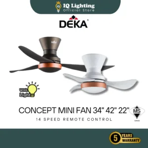 🔥NEW🔥DEKA CONCEPT MINI Fan 34" 42" 22" Baby Fan 14 Speed Remote Control Ceiling Fan with Light DC Motor Kipas Siling 风扇