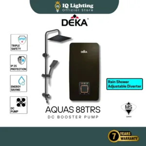 🔥NEW MODEL🔥DEKA Aquas 88TRS DC Booster Silent Inverter Pump Instant Heat Water Heater with Rainshower Pemanas Air Mand