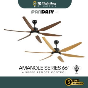 🔥FREE SHIPPING🔥 FANDASY Amanole Series 66 Ceiling Fan 6 ABS Blades Fans 6 Speed Remote Control / Kipas Siling Besar/家用风扇