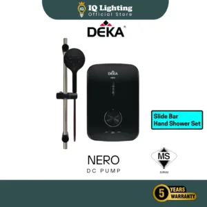 DEKA NERO DC Pump Instant Heat Water Heater with DC Inverter Pump Matte Black Pemanas Air Mandi