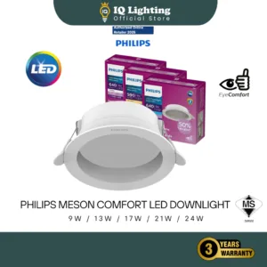 🔥NEW + ANTI GLARE🔥 PHILIPS Meson Comfort LED Downlight 4" 5" 6" 7" 8" 9W 13W 17W 21W 24W LED Philips Downlight / Lampu