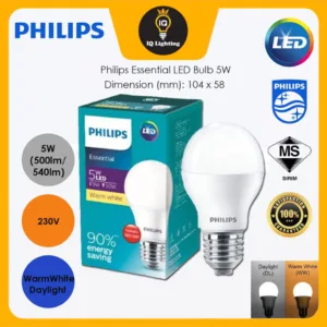 SIRIM Philips Essential LED E27 Bulb 5W 7W 9W 11W 13W Energy Saving Light Downlight Mentol Meja Lampu Home Lighting