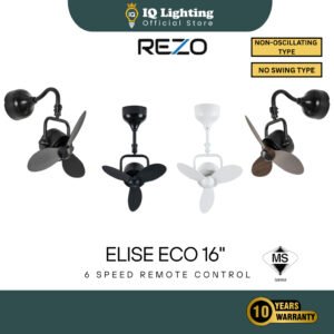 🔥NEW🔥 REZO ELISE ECO 16” DC motor Decorative Wall Fan / Corner Fan with Remote control / Kipas Dinding /墙壁风扇