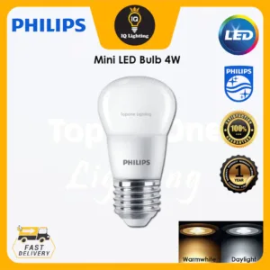 Philips Mini LED Bulb 4W 3000K Warm White / 6500K Daylight Energy Saving Lighting Table Lamp Home Ceiling Light
