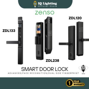 ZENSO Smart Door Lock with Install Smart Digital Lock Doorlock Password Fingerprint KeyCard Smart App Kunci Pintu Pintar