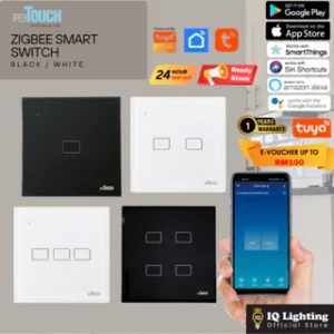 reTouch Touch Zigbee Smart Switch Tuya Smart Life works with Alexa Google Home Smart Things
