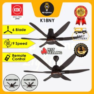 KDK Moshon Series K18NY-SBR / K18NY-RBR 70'' Ceiling Fan (DARK BROWN)