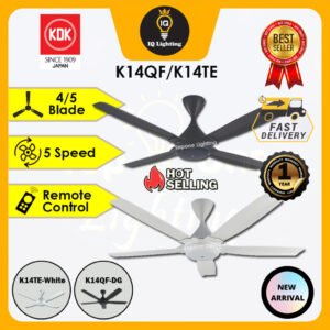 🔥NEW🔥 KDK K14QF-DG / K14QF-WT / K14TE-DG / K14TE-WT - DC4 / DC5 SERIES DC MOTOR REMOTE CONTROL CEILING FAN
