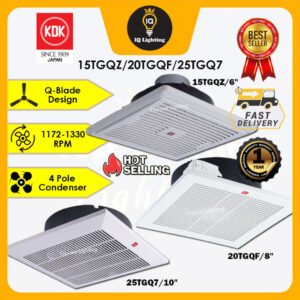 KDK 15TGQZ(6") / 20CQTF(8") / 25TGQ7(10") | Ceiling Mount Propeller Ventilating Fan | Ceiling Exhaust Fan / 天花抽风机