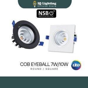 NSB LED 24º Performance LED COB Eyeball (Taiwan LED) Round Square Recess Downlight Spotlight Ceiling Lampu siling 石膏灯