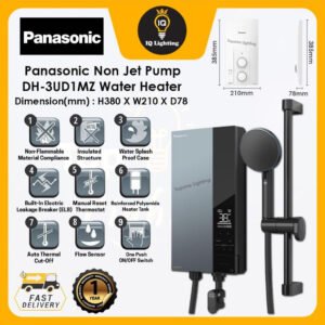 Panasonic Non Jet Pump U Series Water Heater DH-3UD1MZ Instant Water Heater pemanas air elektrik bilik mandi 热水器 花洒