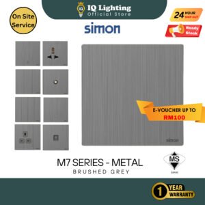 🔥NEW🔥 SIMON [European Brand] M7 Series METAL White & Grey Switch & Socket Outlet 1 gang 2 gang 3 gang 4 gang 13A