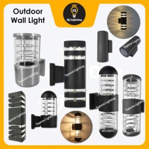 LED E27 Outdoor Wall Light UP DOWN Light IP65 Waterproof Wall Lamp Weatherproof Garden Light Lampu Dinding