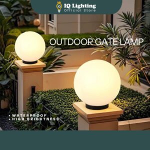🔥HOT🔥 Outdoor Gate Light /OPAL Globe Light Weatherproof Outdoor Pillar Light E27 Holder Outdoor Gate Lamp Lampu Pagar户外灯