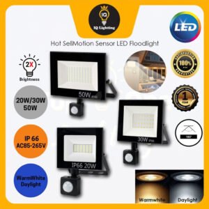 Hot Sell Motion Sensor LED Floodlight 20W 30W 50W Waterproof PIR Floodlight 220V 240V Outdoor Wall Lamp Flood Light