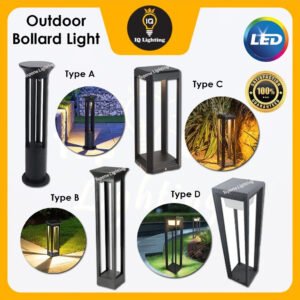 Solar Outdoor Bollard Light Modern 600mm 2 feet LED Garden Light Pole Light Garden Lamp Lampu Taman Lampu Tiang IP65