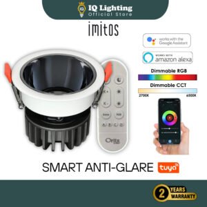 🔥Smart Anti Glare🔥 12W RGB LED Eye ball Recessed Spotlight LED Eyeball COB Downlight Spot Light Tuya Mobile Remote Contr