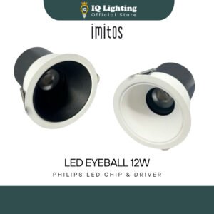 🔥Anti Glare🔥 Imitos LED Eyeball 12W With Philips LED CHIP 24º Performance LED Premium Recessed Ceiling Focus Spotlight