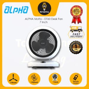 ALPHA Motto - DT60 Desk Fan 7 Inch with 3 Blades (3 Speed Setting)