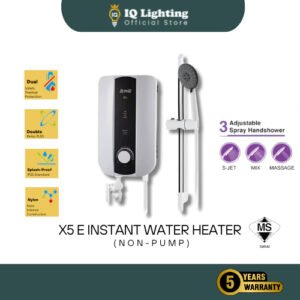 Alpha X5E Water Heater non pump white offer pemanas air elektrik bilik mandi electric mandi 热水器
