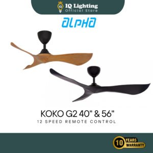 Alpha Alkova KOKO 56"/ KOKO G2 56" & 40" DC Motor 3 blade with remote designer fan kipas angin siling fan 家用