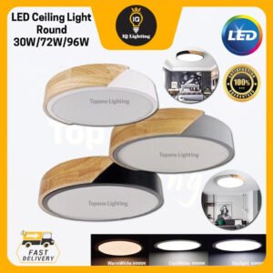 🔥NEW🔥 LED Wood Ceiling Light Nordic Wooden Ceiling Lamps Living Room Bedroom Study Surface Mounted Lighting Fixture 吸顶灯