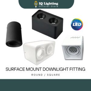 LED Surface Spotlight Eyeball Fitting GU10 Holder 1 Head 2 Head Surface Downlight Frame Black/White Casing