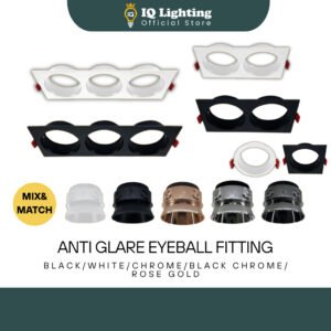 Recessed Anti-Glare Spotlight Anti Glare Downlight Eyeball Black Chrome / Rose Gold / Silver / White Reflector GU10