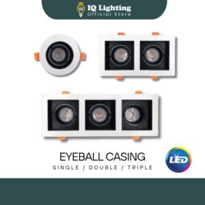 Eyeball Casing With GU10 Holder Bulb Single Recess Double Downlight Triple Effect Lamp / Recessed Eyeball Frame / 石膏灯