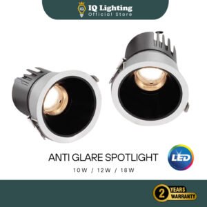 Recessed Spotlight LED Eyeball COB Downlight 3000K/4000K/6500K Anti-glare Ceiling Spot Light Angle Adjustable Downlight