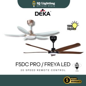 🔥HOT🔥 DEKA F5DC PRO LED / FIERO FREYA LED WITH 3 COLOUR LED LIGHT WITH REMOTE CONTROL DC MOTOR CEILING FAN / KIPAS LAMPU