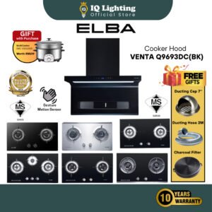 🔥FREE SHIPPING🔥 ELBA KITCHEN HOOD DC MOTOR VENTA EH-Q9693DC(BK) / KITCHEN COOKER HOOD /PENYEDUT ASAP DAPUR/ 抽油烟机